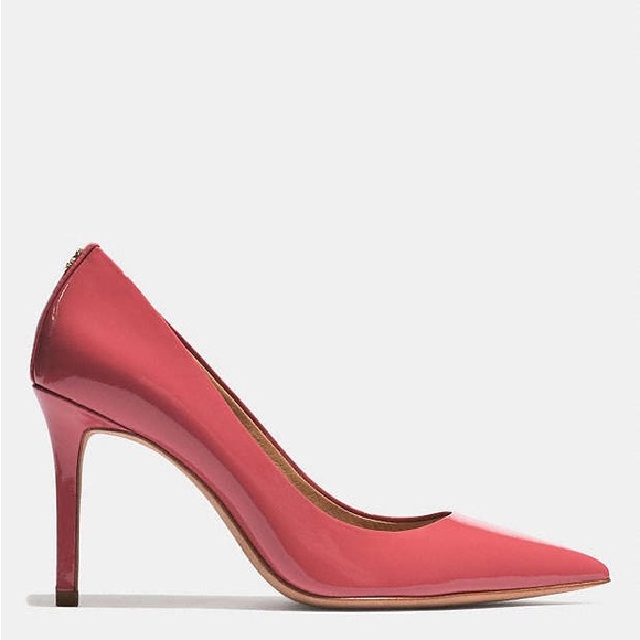 Coach Patent Leather Pink Teddie Pump Heels Size 8.5 - Picture 8 of 10